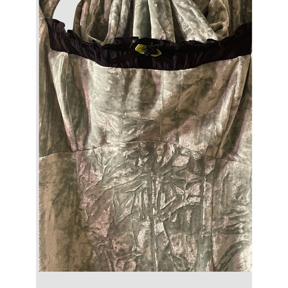 Kimchi Blue Jill Velvet Mini Dress Lace Slits UO Women’s Size M Green Open Back - Picture 6 of 10